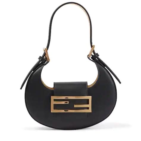 fendi cookie black leather mini bag|Cookie leather mini bag Fendi Black in Leather .